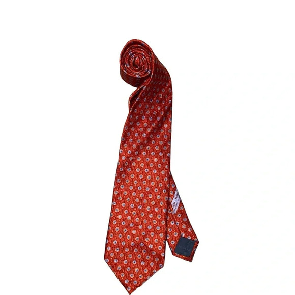 Ermenegildo Zegna Seta Silk Men's Geometric Neck Tie - Picture 2 of 5